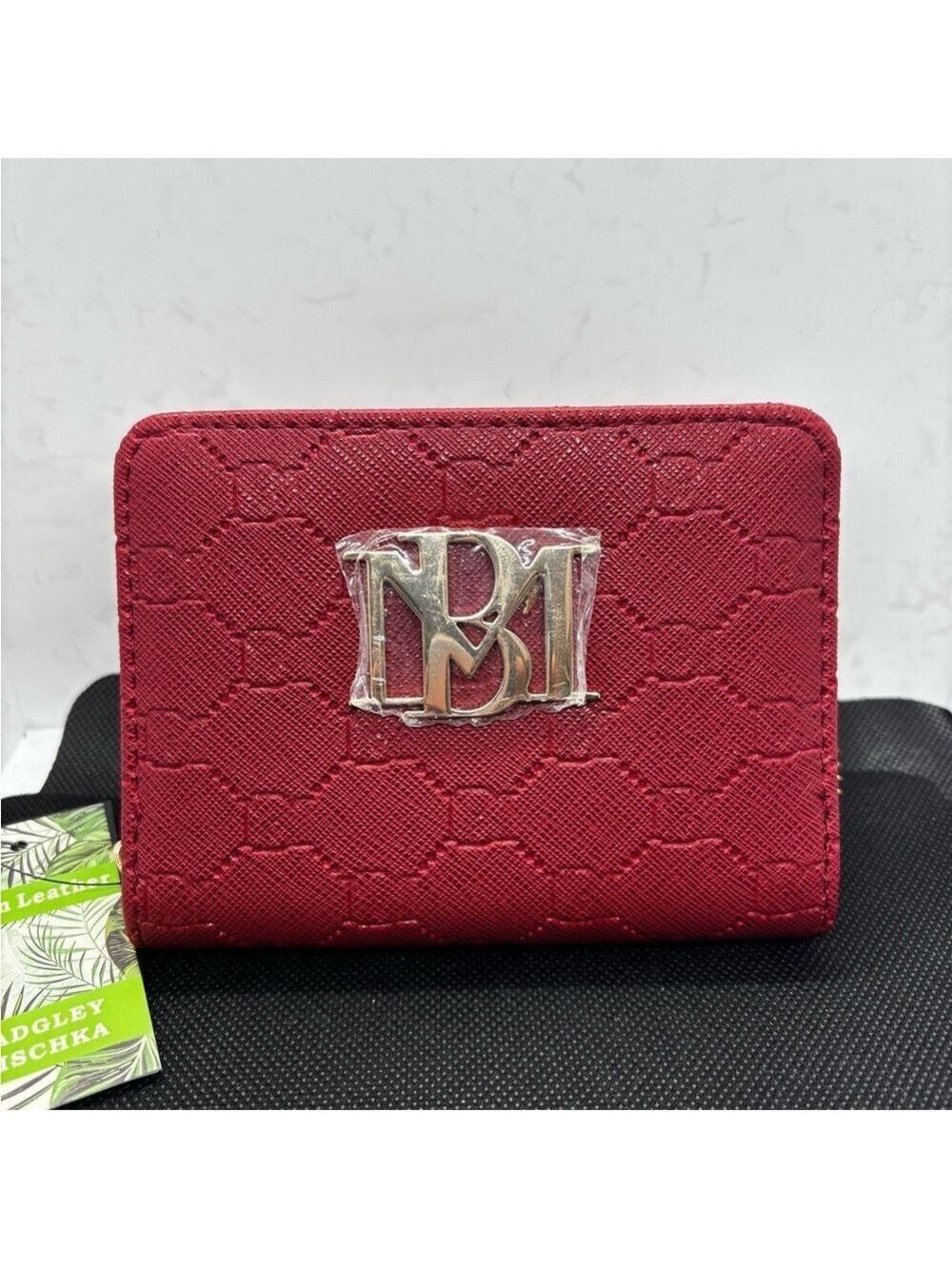 NWT! Badgley Mischka Red Bifold Compact Wallet